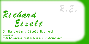 richard eiselt business card